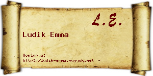 Ludik Emma névjegykártya